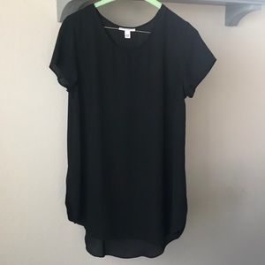 Liz Lange Maternity black tunic blouse